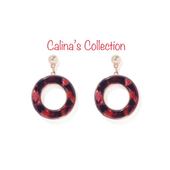 Chloe Resin Open Circle Drop Earring by Ever New - Picture 2 of 2